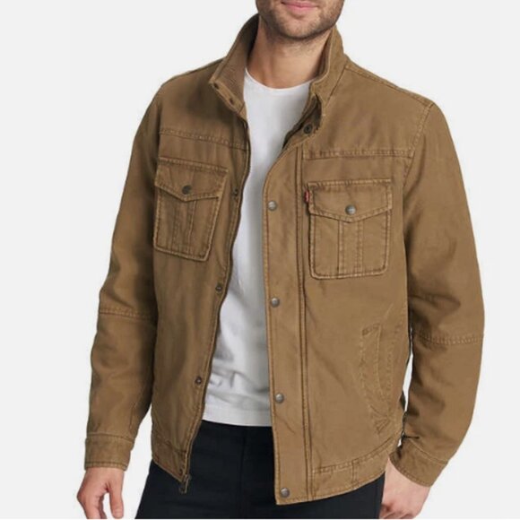 Levi’s Men's Canvas Work Utility Field Jacket Cotton Quilted Lined Size XL - Picture 1 of 13